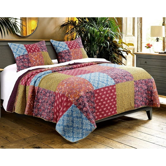 Barefoot Bungalow Normandy Quilt Set, King, Multi