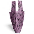 thumbnail image 3 of Animals Reusable Grocery Bag, Natural Theme Various Butterflies and Dragonflies Pattern, Printed Fabric Grocery Bag Practical and Simple Everyday Use, Pale Purple Charcoal Grey, by Ambesonne, 3 of 4