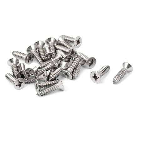 

Unique Bargains M5.5 x 22mm Flat Head Self Tapping Screw Fasteners 25 Pcs