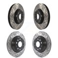 thumbnail image 1 of DS-One Front Rear Coated Drilled Slotted Disc Brake Rotors Kit for Car Audi Q3 Quattro TT KD-100282, 1 of 11