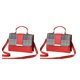 thumbnail image 3 of Jumpingount Bolso de hombro de cuero de PU de moda para mujer - Bolso de hombro de moda de bandolera de alta capacidad rojo 1 rojo 1 2Conjunto, 3 of 6