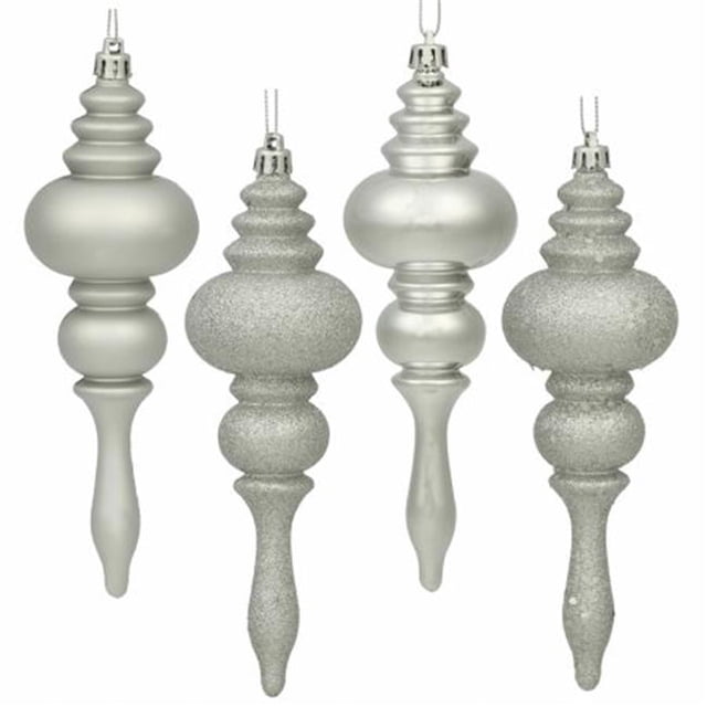 Finial Argent de 7 Po 4 Finitions Asst 8-Box