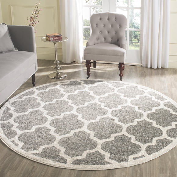 Kingfisher Lane Dark Grey Indoor Rug - Round 9'