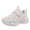White, variant on Girls Y2K Fashion Sneakers Chunky Breathable Mesh Platform Shoes Star Patch Hook and Loop Non Slip Shoes for Little/Big Kids