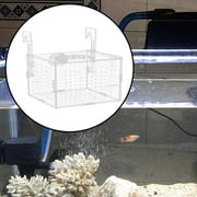 Acrylic Fish Tank Box Fish Breeding Holder Fish Tank Incubator Box Acrylic Fry Breeder Aquarium Supply for Baby prawn Newborn Fry 15x10x10cm and hook