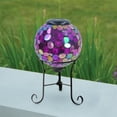 thumbnail image 2 of Alpine Corporation 10"H Ball, 14"H Stand Solar Mosaic Gazing Globe w/ Stand, 2 of 4