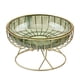 thumbnail image 2 of Cesta de alambre de metal para frutas, verduras, aperitivos, pan, cesta de almacenamiento decorativa para Verde m, 2 of 6