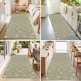 thumbnail image 5 of Light Yellow Ducks Washable Runner Rugs 2'x6', Rustic Nursery Floral Olive Green Meadow Animal Washable Runner Rug Non-Slip Sturdy Edge Binding Carpet for Bedside Hallway Runner Kitchen Galley, 5 of 9
