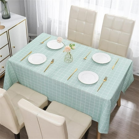 

GEKUPEM PEVA plaid tablecloth no-wash waterproof and oil-proof NEW T7R2