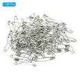 thumbnail image 3 of Uxcell Safety Pins 1.26 Inch Metal Nickel Plated Curved Sewing Pins Silver Tone 100Pcs, 3 of 5