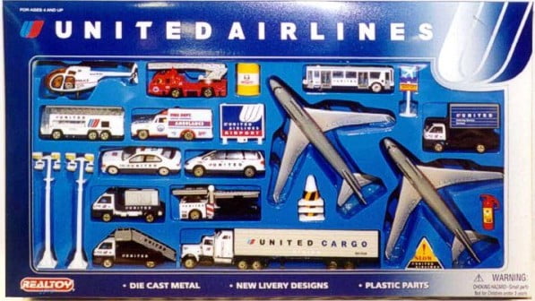 United Airlines B747 Die Cast Playset (30pc Set) - Walmart.com