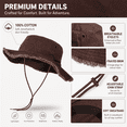 thumbnail image 5 of Sun Hat for Women UV Protection Breathable Wide Brim Bucket Hat for Summer Fishing Hiking Camping Lightweight Foldable Outdoor Cap, 5 of 7