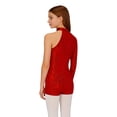 thumbnail image 6 of iiniim Girls Shiny Sequins Oblique Shoulder Gymnastics Leotard Shorts Biketard Bodysuit Jumpsuit Size 6-16 A Red 10, 6 of 7