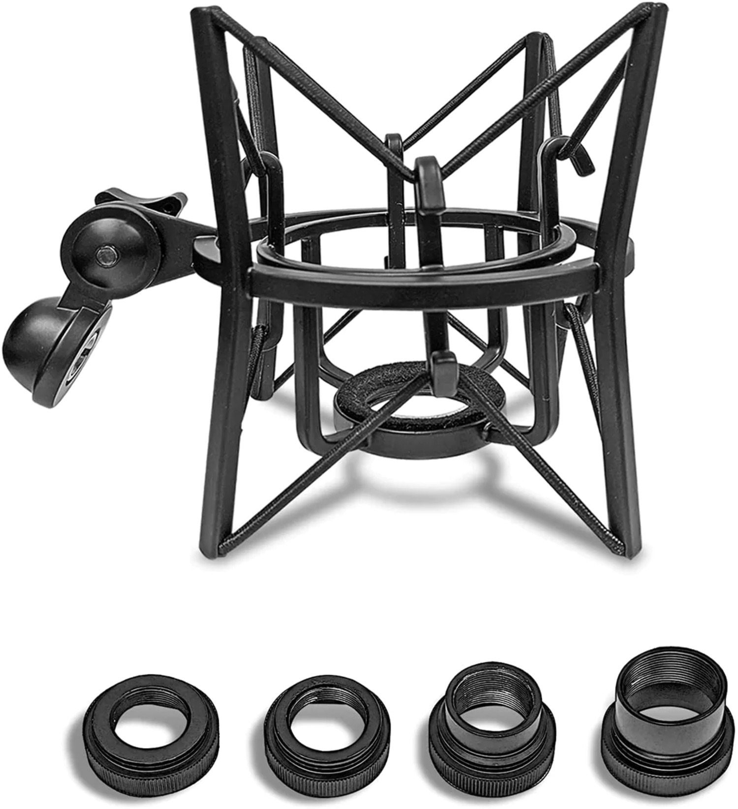 AxcessAbles Universal Microphone Spider Shock Mount with 4 Adapters
