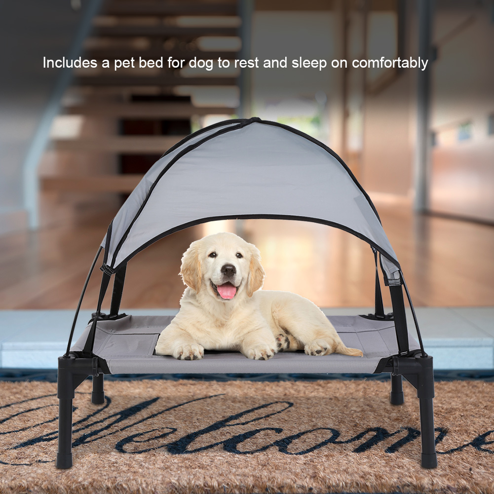 WALFRONT Breathable Pets Dogs House Folding Elevated Bed Tent Camping