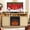 Light Oak, variant on Parrot Uncle 47" Fluted Corner Fireplace TV Stand for TVs up to 55", Corner Media Console with 18" Electric Fireplace