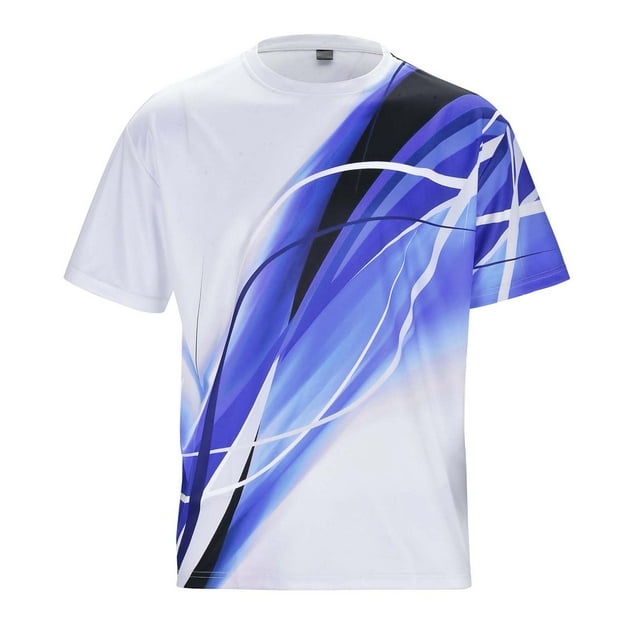 LUOGENLI T-shirts pour Hommes Mode Masculine Grande Taille T-Shirt Graphique à Manches Courtes Imprimé 3D Décontracté Quotidien Mode Urbaine T-shirts Graphiques Pêche Pâques Bleu TTTTG