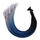 thumbnail image 1 of Sidaley Casco de pelo de 55 cm cola de caballo degradado coleta para motocicleta negro azul gris Type2 NO2, 1 of 1