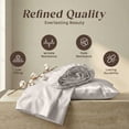 thumbnail image 5 of Loomsnest 100% Long Staple Cotton 400 Thread Count Sateen Sheet Set, Wrinkle Resistant, Deep Pocket, Fits up to 18", Queen, Light Gray, 5 of 9