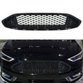 thumbnail image 2 of waltyotur Front Grille Automotive Grille Honeycomb Trim Gloss Black Grill Fit for 2017 2018 Fusion HS73-8200, 2 of 7