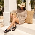 thumbnail image 6 of Cushionaire Eden Footbed Sandals for Women, Comfortable Arch Support Womens Sandals with Platform, Slingback Strap and Memory Foam, 6 of 14