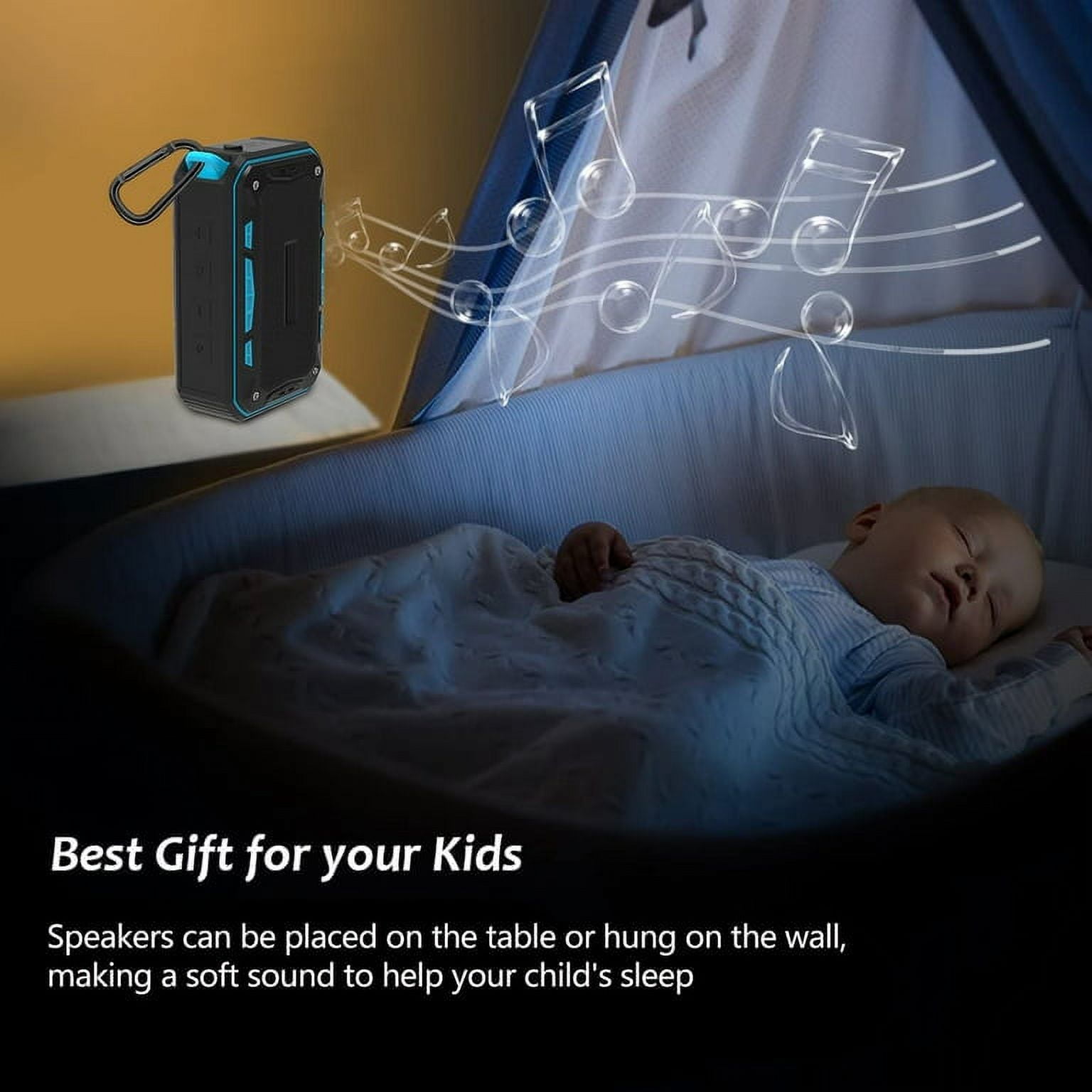 XIHAMA-Waterproof Bluetooth Speaker,Outdoor Speaker with Bicycle Holder, Louder Volume 6W+,Hands Free/FM Mode/AUX Input/TF Card, 2000Mah Emergency Charging Perfect for Beach Shower Outdoor(Blue)