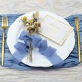thumbnail image 3 of Socomi Dusty Blue Handmade Fringe Chiffon Silk Ribbon 1-3/4" x 7Yd 4 Rolls Frayed Ribbons for Wedding Invitations Bridal Bouquets Gift Wrapping, 3 of 3