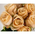 thumbnail image 4 of 10pcs Artificial Silk Roses Fake Flowers Bouquet Long Stems for Wedding Home Party Decoration(Yellow), 4 of 5