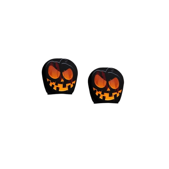 2 Pack Scary Face Car Headrest Covers, Stretchy Spandex Ghost Face Seat Protectors, Machine Washable Halloween Car Prank Decor for Sedan SUV Truck