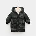 thumbnail image 2 of NOKIO Kids Winter Coat Toddler Girls Boys Autumn Winter Long Sleeve Thick Solid Color Long Down Zipper Hood Coat For 1 To 8 Years Children'S Down Puffer Jacket With Elastic Cuffs, 2 of 4