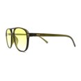 thumbnail image 4 of Mens Thin Plastic Racer Officer Style Hipster Sunglasses Green Yellow, 4 of 4