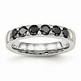 thumbnail image 1 of Stainless Steel Polished Black CZ 4.00mm Band Size: 10; for Adults and Teens; for Women and Men, 1 of 7