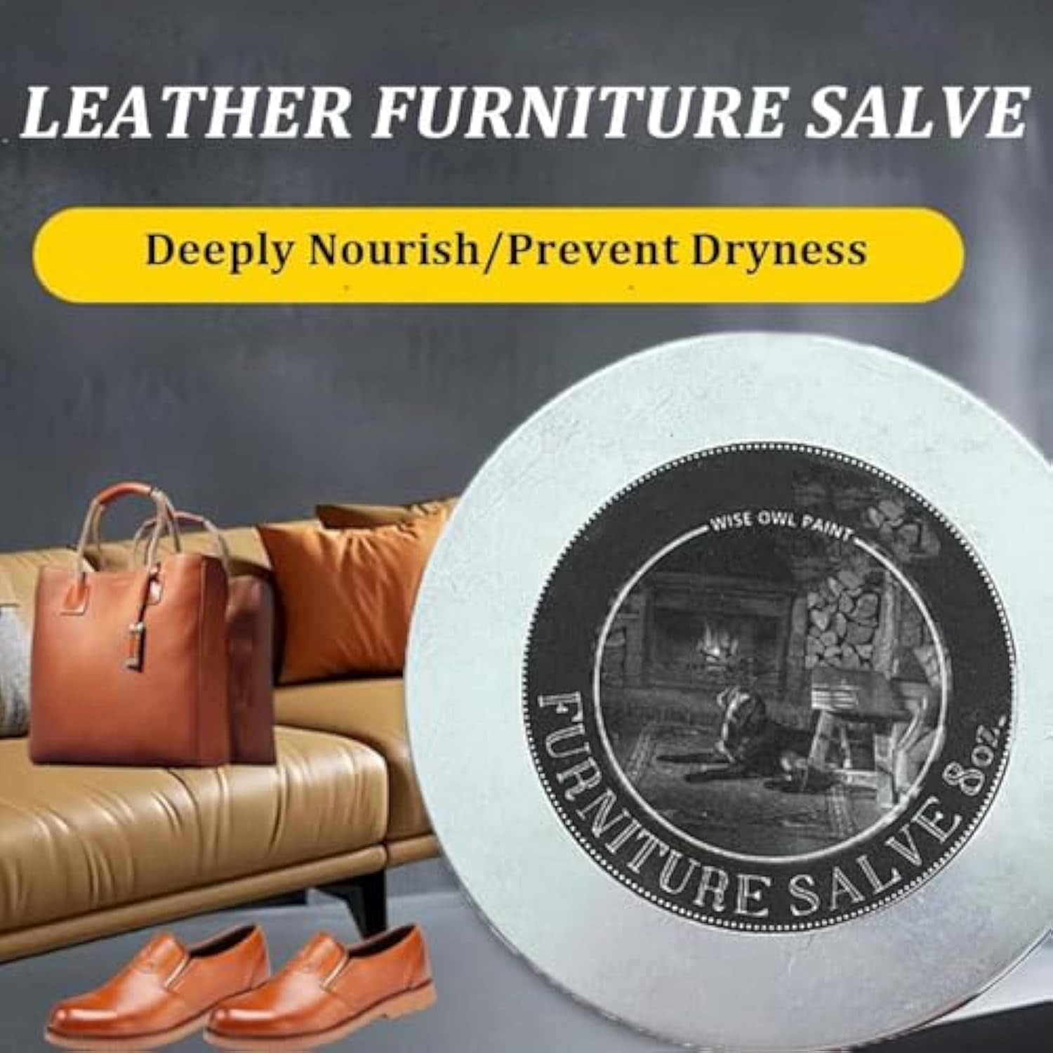 Bare Minimum, Bare Minimum Leather Repair Cream, Bare Minimum Life Leather, Leather Repair Cream with Free Brush, Leather Salve, Leather & Wood Furniture Repair Salve, Household Furniture Salve (2ps)