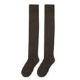 thumbnail image 3 of Jinhomg Womens Knee High Socks Thermal Comfy Cotton Knitted Long Boot Stockings Casual Solid Fall Winter Tights Leg Warmers Brown One Size, 3 of 3