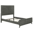 thumbnail image 3 of Maklaine Mid-Century Wood High Headboard Queen Panel Bed Gray, 3 of 8