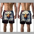 thumbnail image 3 of luoweisi Men's Beach Shorts Quick Dry Swim Trunks with Mesh Lining Eagle L, 3 of 5