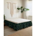 thumbnail image 2 of Green Forest Wrap Around Bed Skirts for King Bed 18" Drop, Bed Skirt with Adjustable Elastic Belt Dust Ruffle Bed Valance for Bedroom Hotel Luxury Modern Pine Trees Mysterious Art Bed Frame Cover, 2 of 7
