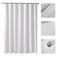 thumbnail image 3 of Cortina de ducha impermeable para baño, cortinas de baño a prueba de moho, tela de poliéster monocro Tomshoo  Blanco/180cm * 220cm, 3 of 7