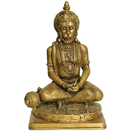 Lord Hanuman in Dhyana Mudra - Brass Statue
