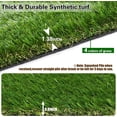 thumbnail image 4 of Natural Artificial Grass Turf 4 FT x 6 FT, Customized Sizes Thick Faux Grass, 1.38" Indoor Outdoor Garden Rug Landscape Carpet Lawn Synthetic Fake Grass Mat, 4 of 7