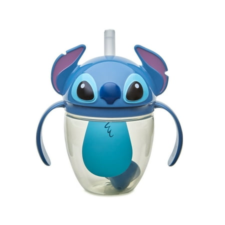 The First Years 7oz Stitch Spill Proof Weighted Straw Trainer Sippy Cup - 6 Months and up