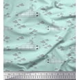 thumbnail image 1 of Soimoi Polyester Crepe Fabric Submarine & Fish Night Wear Fabric Prints by Yard 42 Inch Wide, 1 of 3