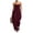 Wine, variant on JULMCOMO Jumpsuits for Women Off Shoulder Sleeveless Summer Jumpsuits Tie Front Strapless Wide Leg Casual Baggy Overalls with Pockets Green S