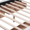 thumbnail image 7 of Upholstered Platform Bed with Headboard & 4 Storage Drawers, No Box Spring Needed, Modern Linen Fabric, Sturdy Wood Frame, Queen Size, 7 of 7