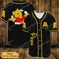 thumbnail image 1 of Winnie The Pooh Disney Cartoon Yellow Baseball Jersey Shirt, 1 of 1