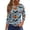 Dark Blue #044, variant on Womens Halloween Shirts Witch Pumpkin 3/4 Sleeve Spooky Tops Skeleton Bat Fall Crew Neck Funny Blouses M
