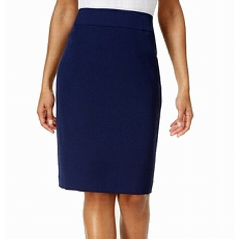 Kasper - Kasper Navy Women's Petite Straight Pencil Skirt - Walmart.com ...