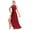Burgundy, variant on Women's Long Lyrical Dance Costume Sleevelss Modern Contemporary Dress Dancewear Burgundy S