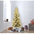 thumbnail image 3 of Vickerman 6.5' x 42" Flocked Kamas Fraser Artificial Christmas Tree, Warm White Dura-Lit® LED Lights, 3 of 3