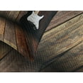 thumbnail image 4 of Ambesonne Popstar Party Quilted Bedspread Set 3 Pcs, Guitar Wood Room, King Size, Brown Black White, 4 of 5